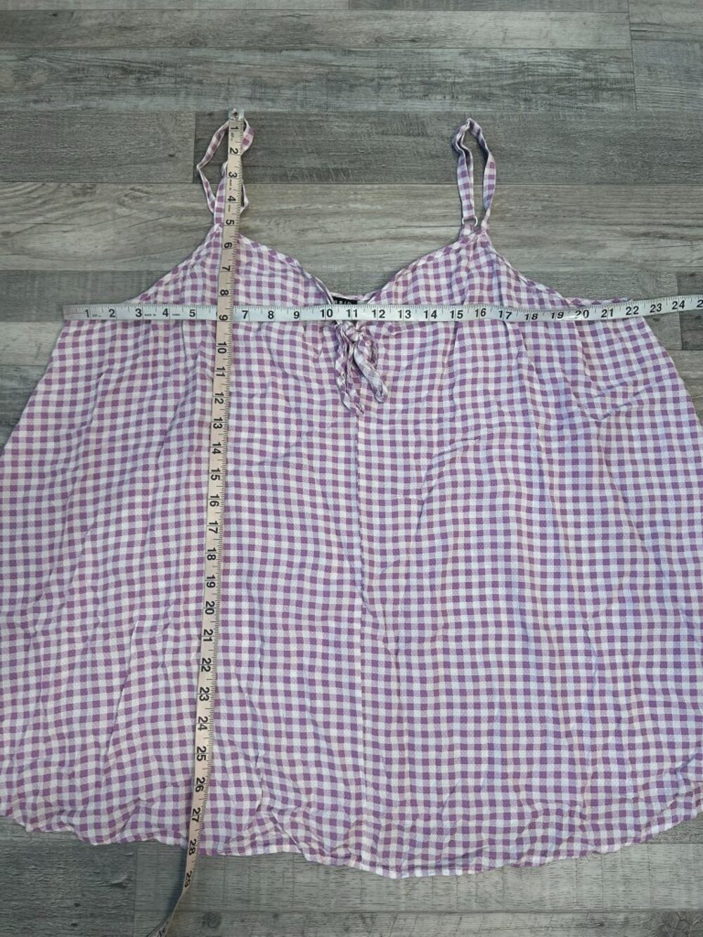 Torrid Sophie purple gingham tie tank top cami size 3X N33 - Picture 6 of 6